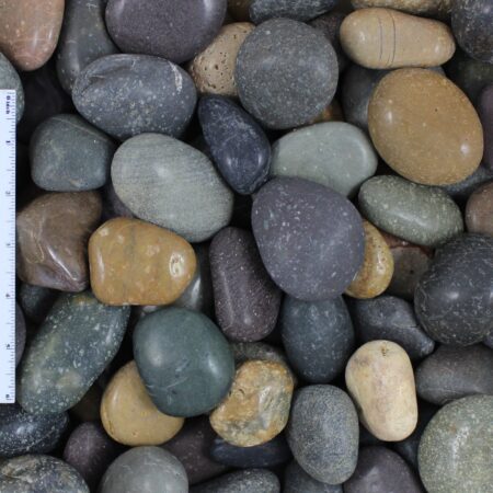 Polished Mixed Mexican Beach Pebble 1-2
